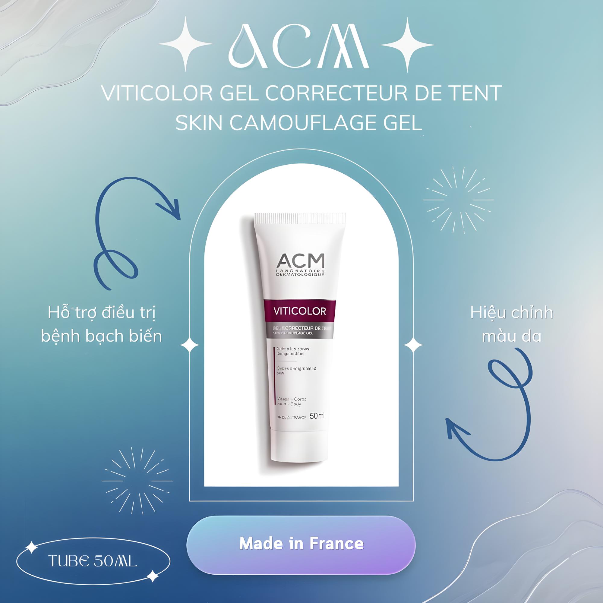 Gel Che Khuyết Điểm Cho Da Bị Chàm Và Bạch Biến ACM Viticolor Skin Camouflage Gel - 50ml - Image 3