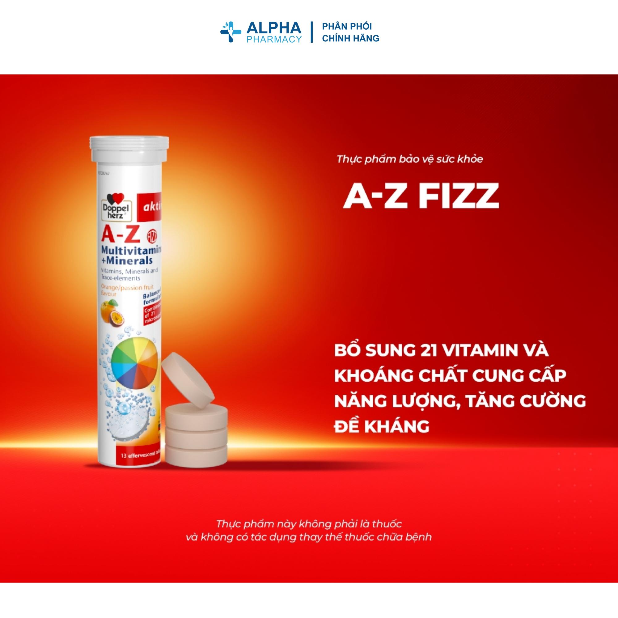 Viên Sủi Doppelherz A–Z Fizz Bổ Sung Vitamin Và Khoáng Chất - Tuýp 13 Viên - Image 2