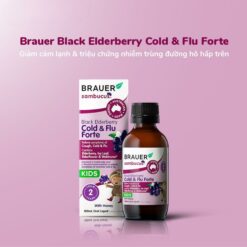 Alternative view of Siro Brauer Black Elderberry Cold & Flu Forte Hỗ Trợ Giảm Ho, Sổ Mũi & Cảm Lạnh Cho Trẻ Từ 2 Tuổi+ – 100ml