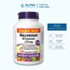 Viên Uống Magie Bisglycinate Webber Naturals Hỗ Trợ Cơ, Xương Và Răng Chắc Khỏe – Lọ 120 Viên