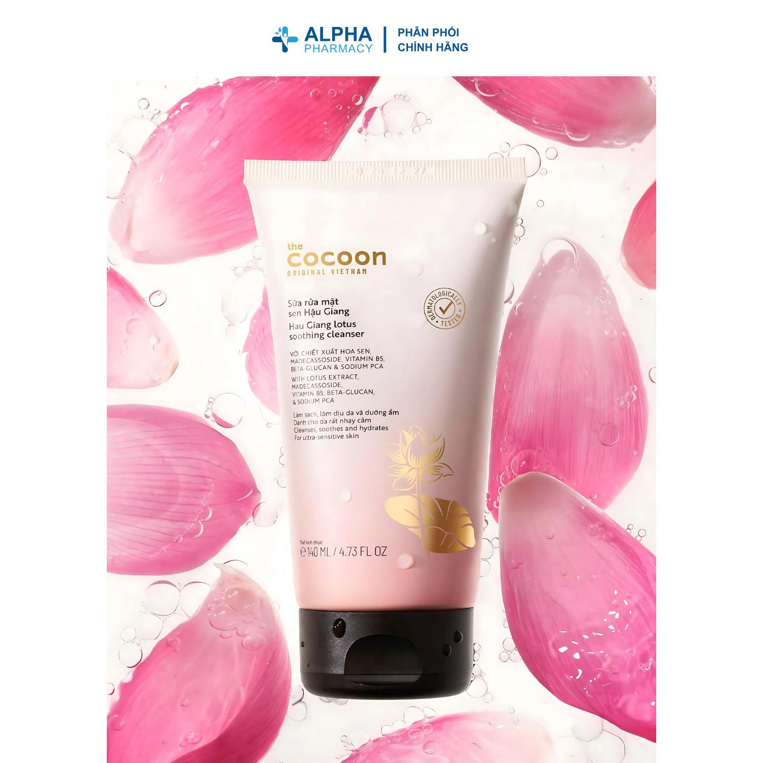 Sữa Rửa Mặt Cocoon Sen Hậu Giang Làm Dịu Da Nhạy Cảm – 140ml - Image 4