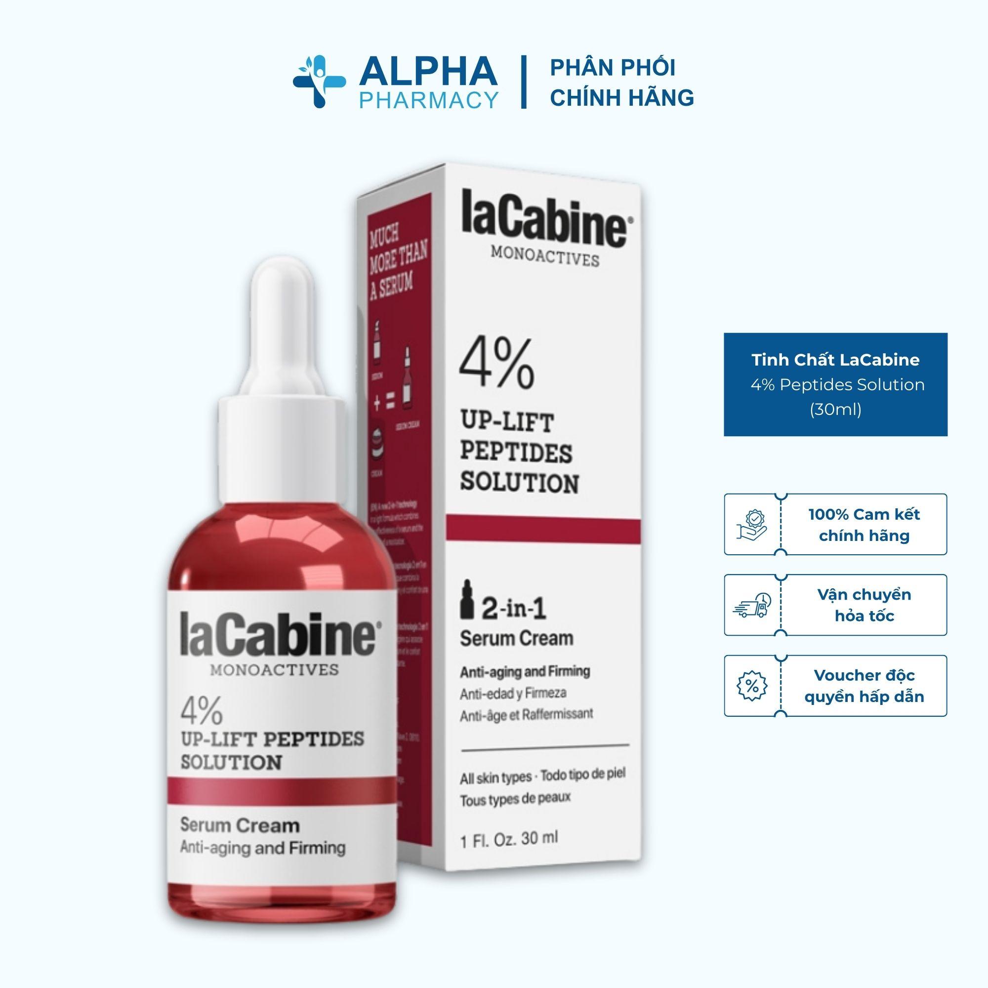Tinh Chất LaCabine 4% Peptides Solution Nâng Cơ Da, Giảm Nếp Nhăn – 30ml