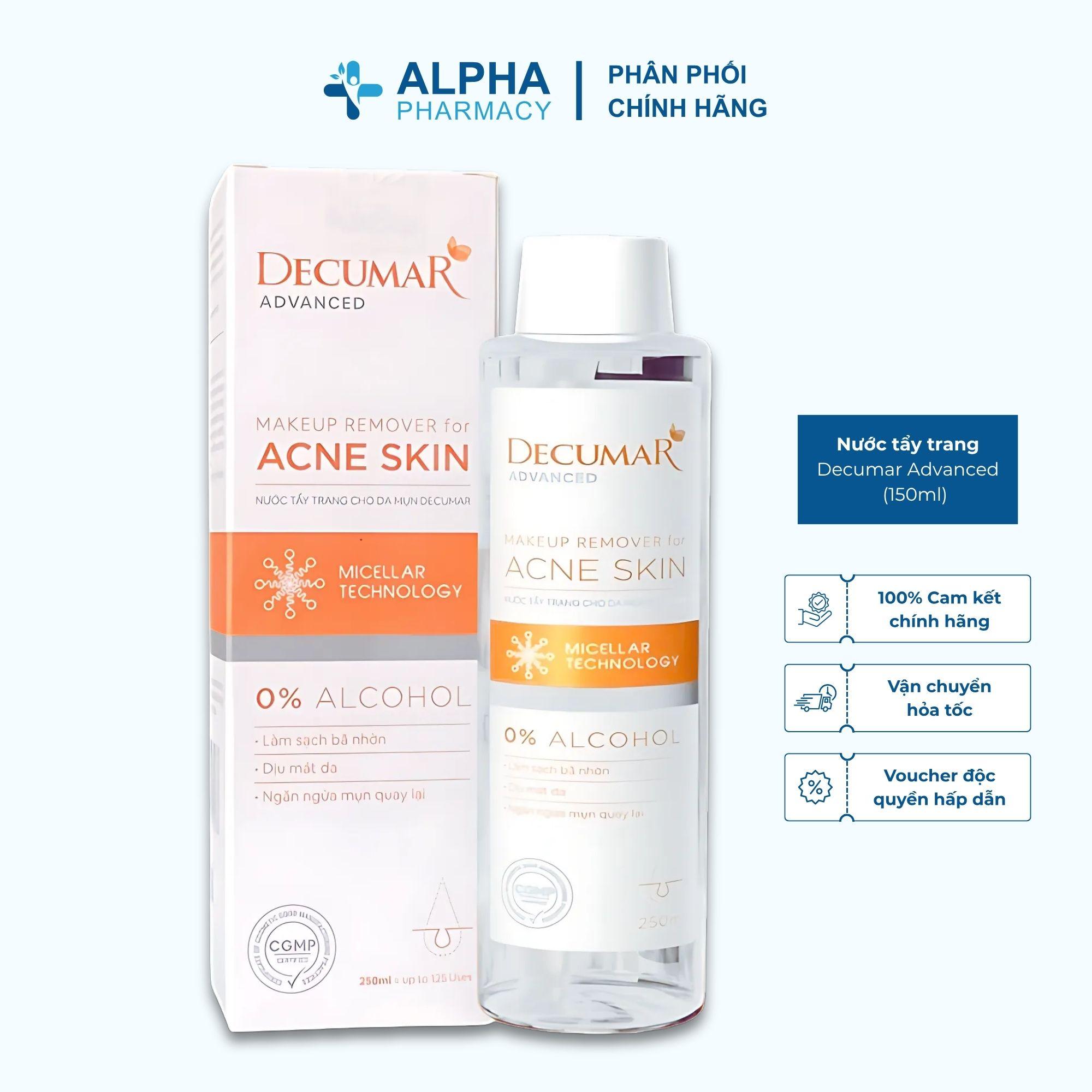 Nước Tẩy Trang Decumar Advanced Làm Sạch Sâu, Giảm Bã Nhờn Cho Da Mụn – 150ml