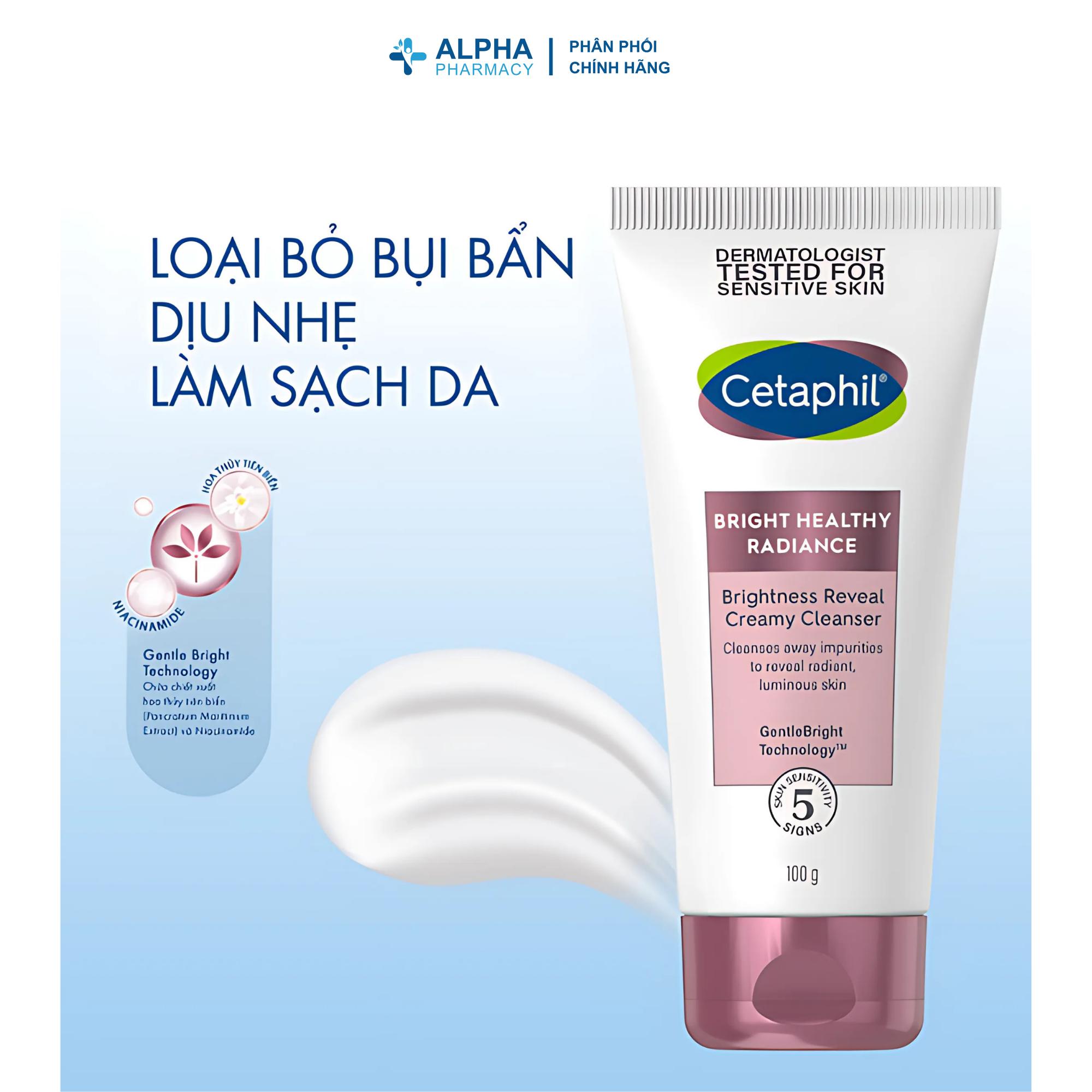 Sữa Rửa Mặt Cetaphil BHR Bright Healthy Radiance Creamy Cleanser Làm Sạch Dịu Nhẹ - 100g - Image 2