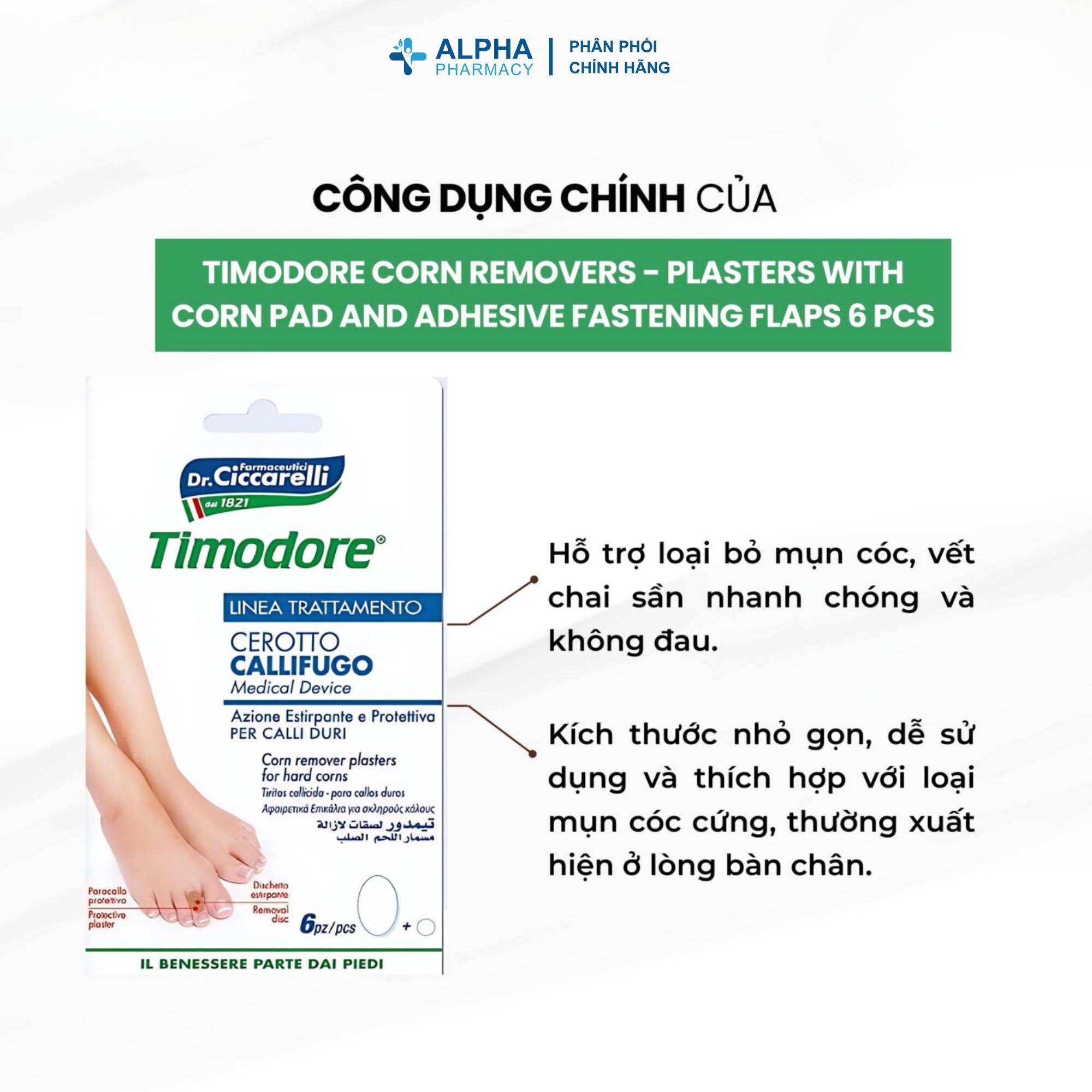 Miếng Dán Loại Bỏ Mụn Cóc Timodore Corn Removers – 6 Miếng - Image 4