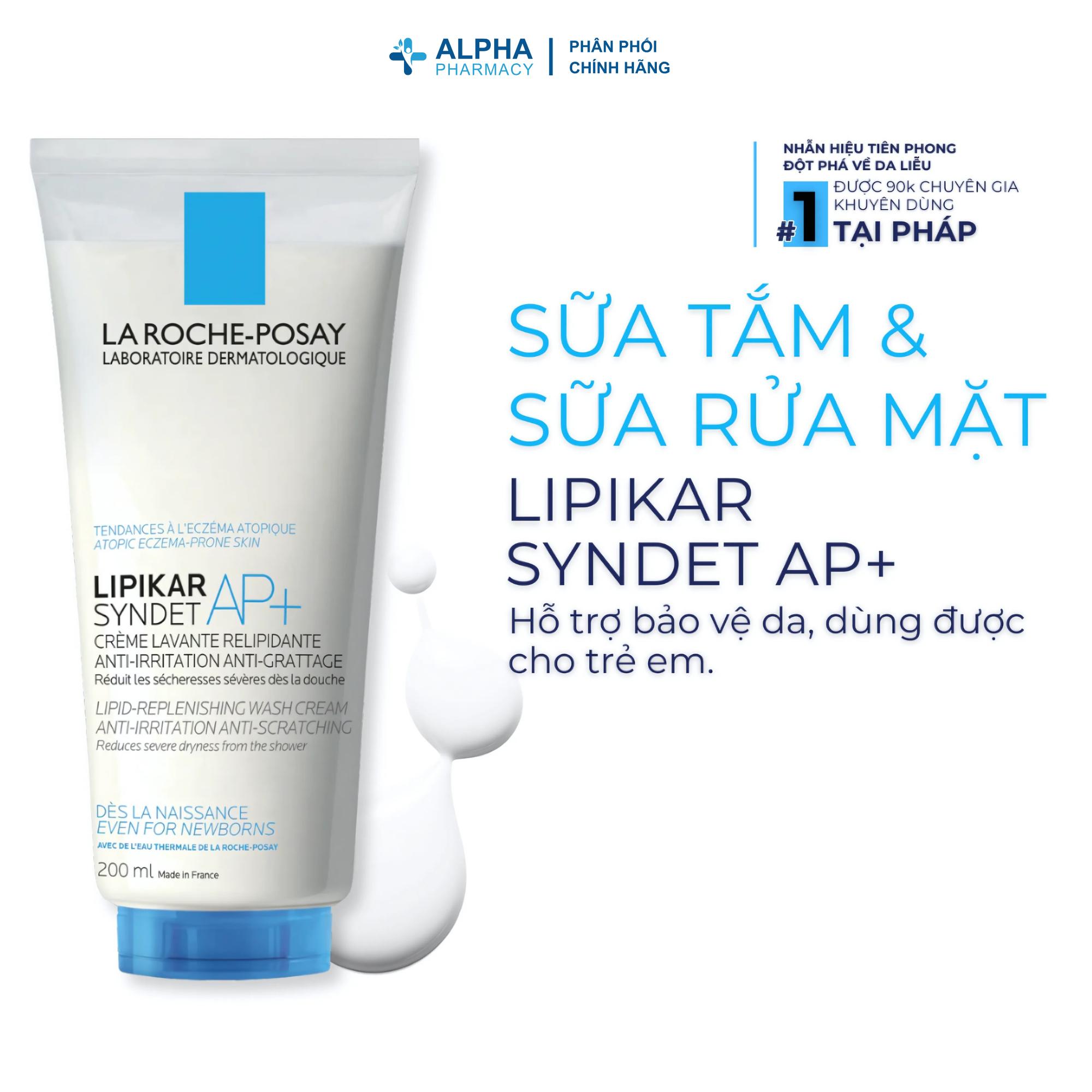 Sữa Tắm & Rửa Mặt La Roche-Posay Lipikar Syndet AP+ Cho Da Khô Nhạy Cảm - 200ml - Image 3