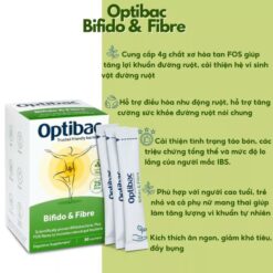 Alternative view of Men Vi Sinh Optibac Bifido & Fibre Bổ Sung Lợi Khuẩn Và Chất Xơ FOS - Hộp 30 Gói