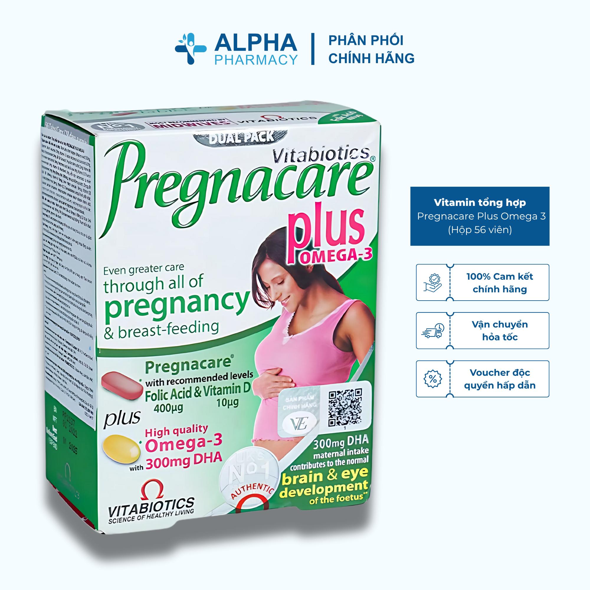 Vitamin Tổng Hợp Vitabiotics Pregnacare Plus Omega 3 Cho Mẹ Bầu – Hộp 56 Viên