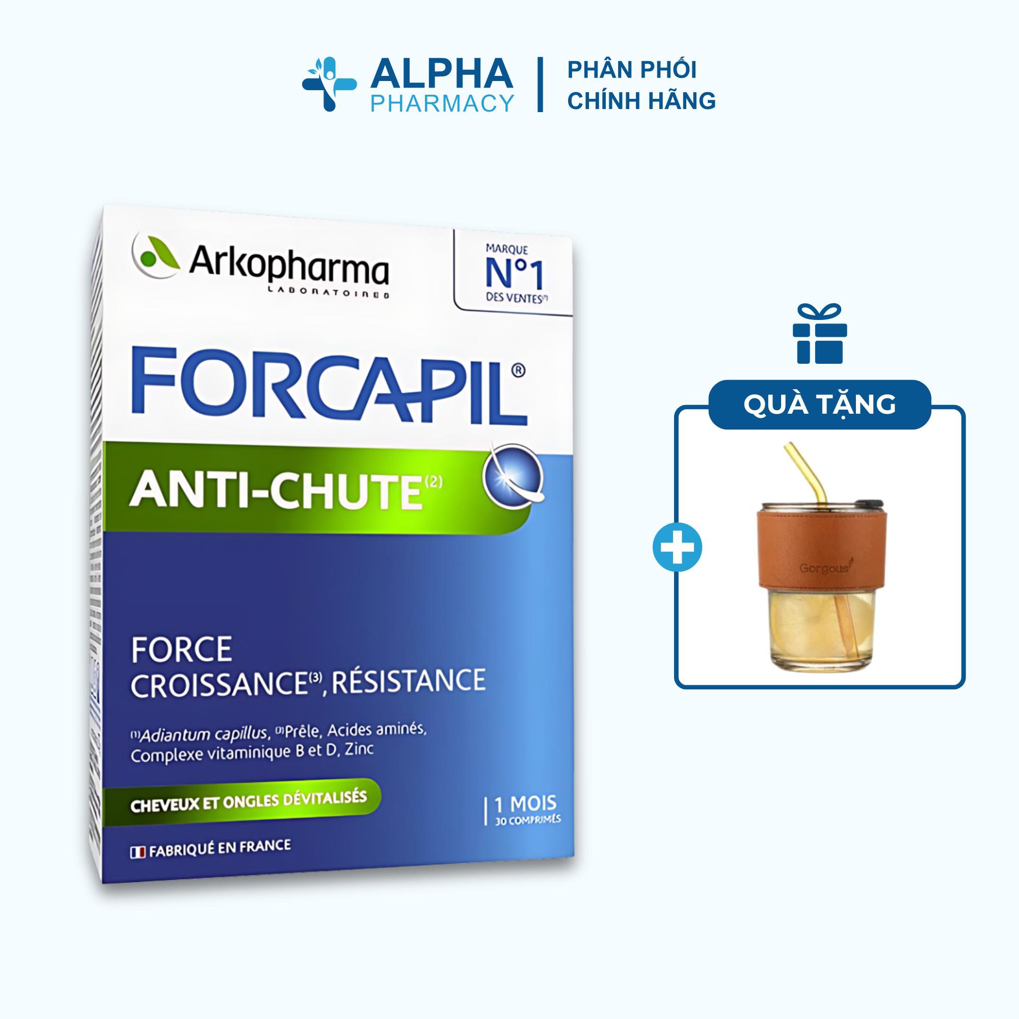 Viên Uống Arkopharma Forcapil Anti-Chute Giảm Rụng, Kích Thích Mọc Tóc – Hộp 30 Viên