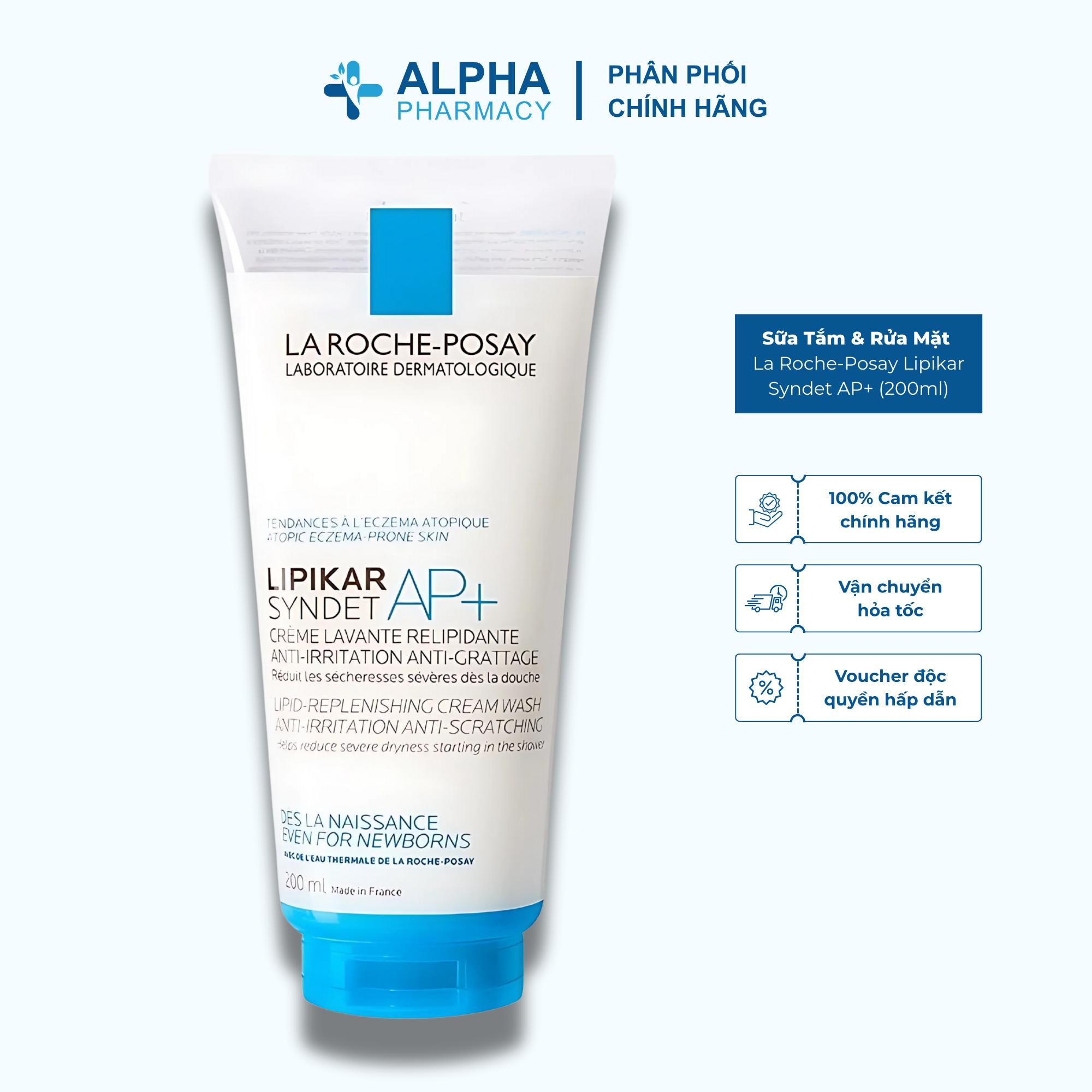 Sữa Tắm & Rửa Mặt La Roche-Posay Lipikar Syndet AP+ Cho Da Khô Nhạy Cảm - 200ml