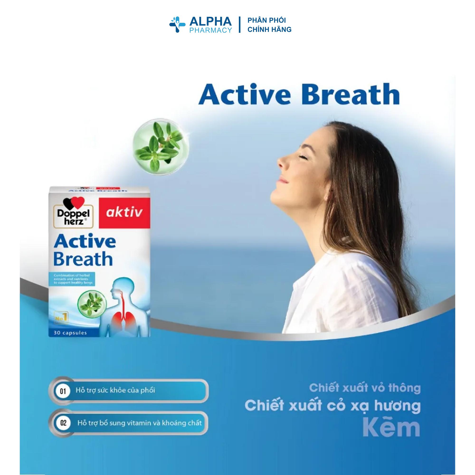 Viên Uống Hỗ Trợ Hô Hấp Doppelherz Aktiv Breath Tăng Cường Chức Năng Phổi – Hộp 30 Viên - Image 3