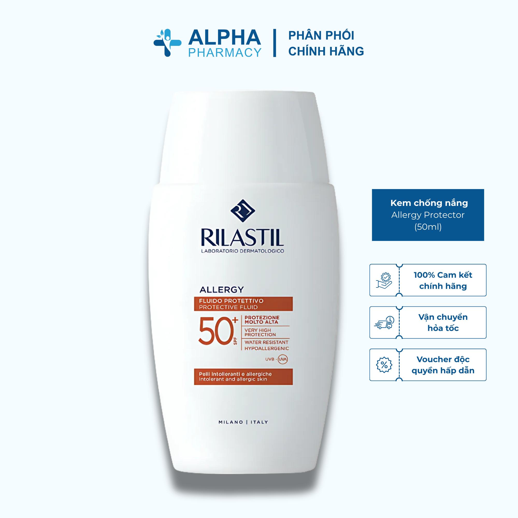 Kem Chống Nắng Cho Da Nhạy Cảm Rilastil Allergy Protector Fluid 100 – SPF 50+ PA++++ – 50ml