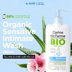 Alternative view of Dung Dịch Vệ Sinh Phụ Nữ Hữu Cơ Corine De Farme Organic Sensitive Intimate Wash – 250ml