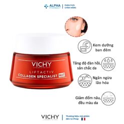 Alternative view of Kem Dưỡng Ban Đêm Vichy Liftactiv Collagen Specialist Night Chống Oxy Hóa, Ngừa Lão Hóa & Săn Chắc Da – 10ml/50ml
