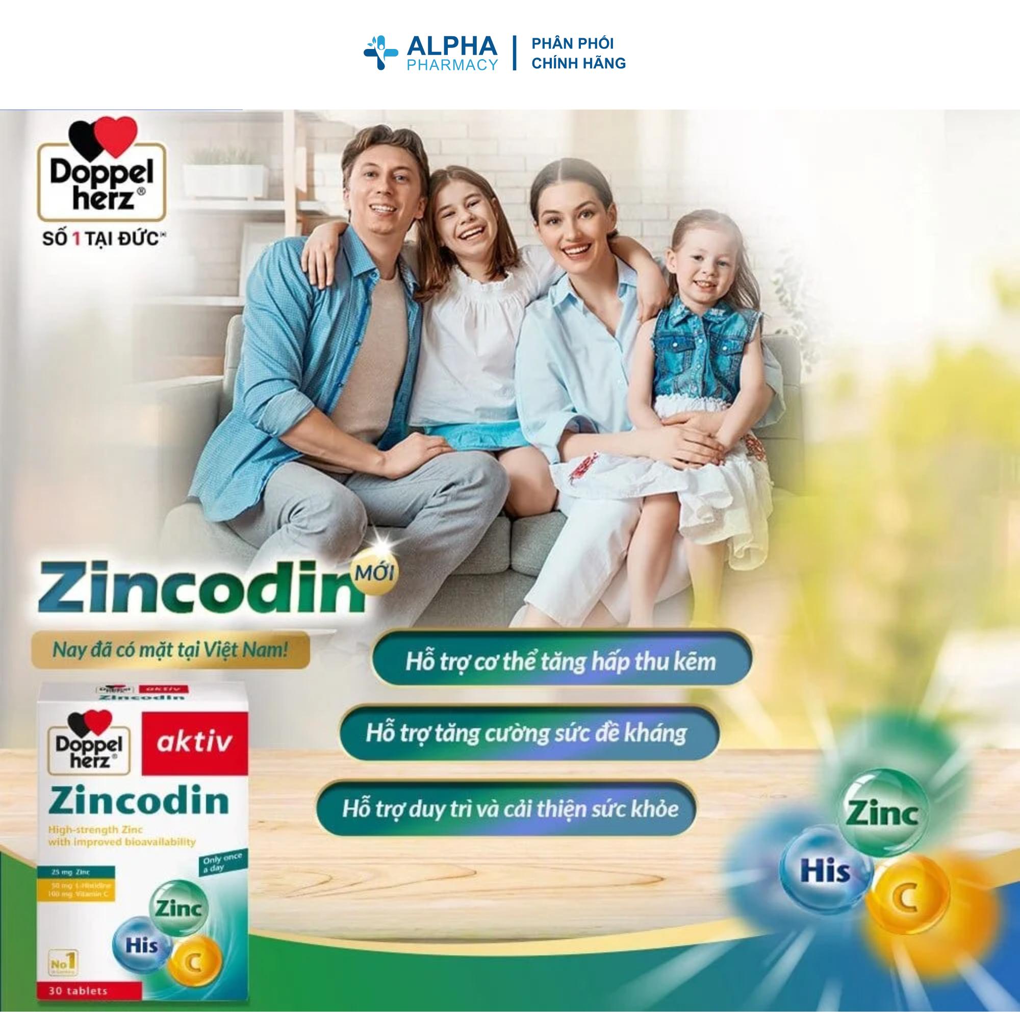 Viên Uống Doppelherz Zincodin Bổ Sung Kẽm Hỗ Trợ Tăng Sức Đề Kháng – Hộp 30 Viên - Image 3