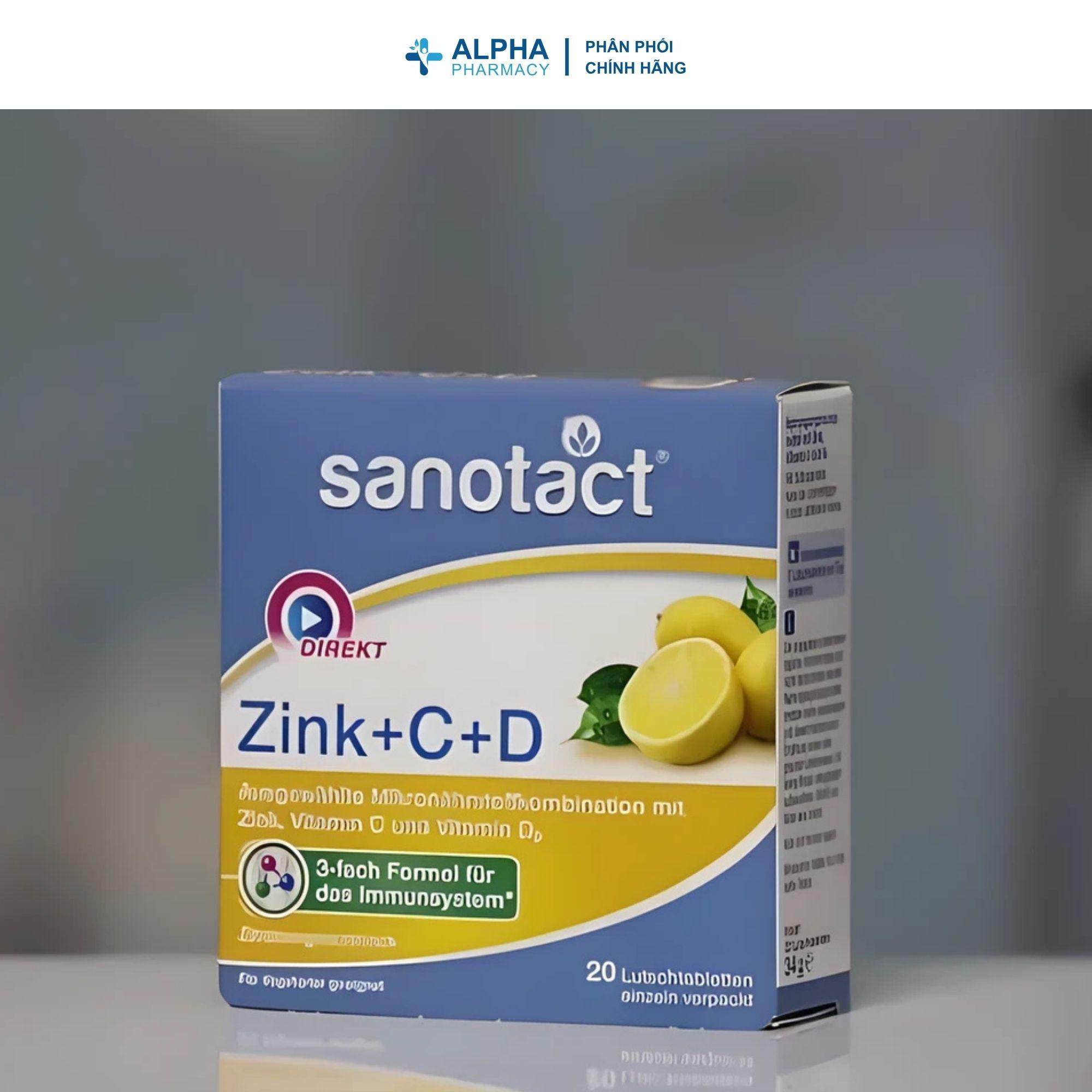 Viên Uống Tăng Cường Miễn Dịch Sanotact Zink + C + D – Hộp 20 Viên - Image 2
