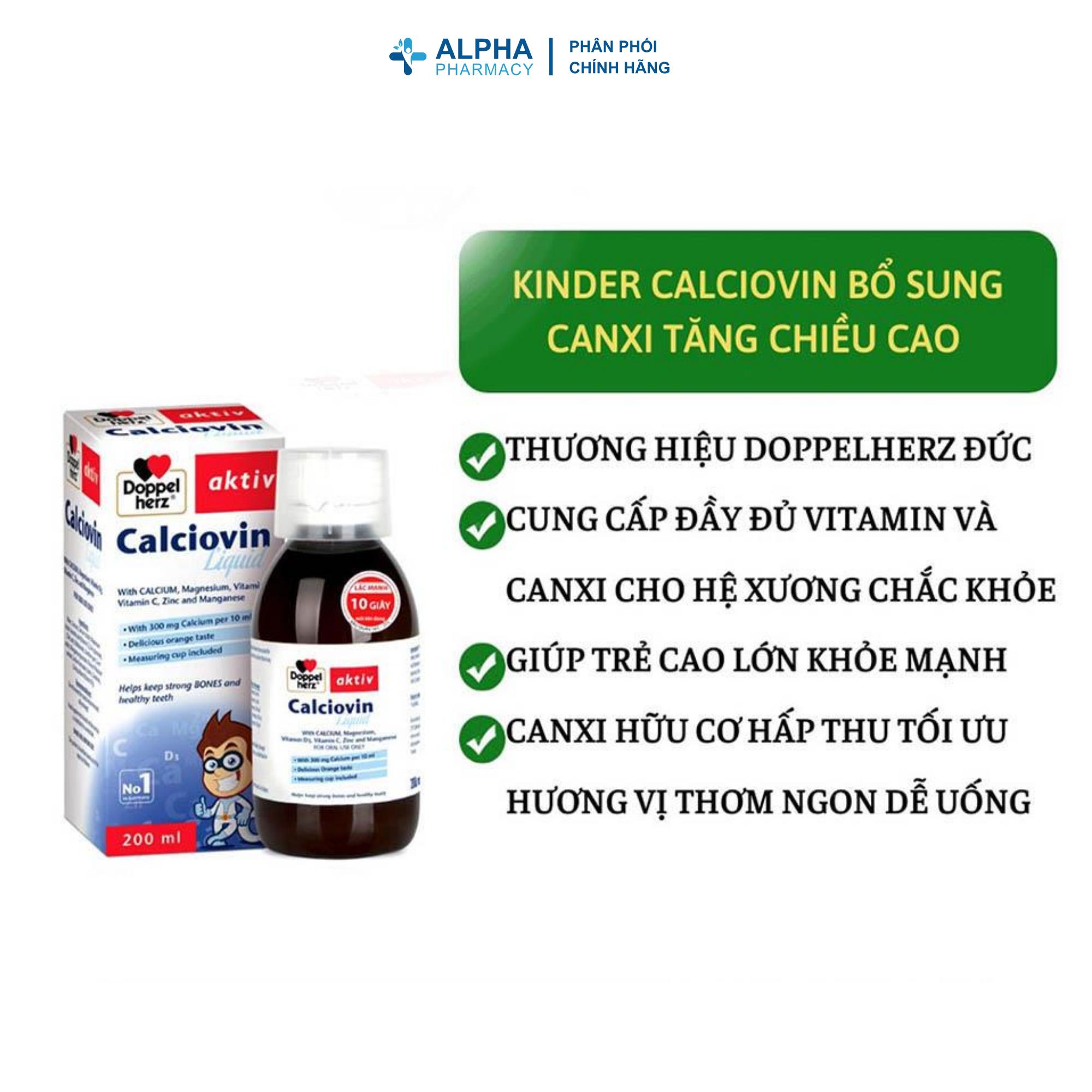 Doppelherz Kinder Calciovin Bổ Sung Canxi Và Vi Chất Cho Trẻ – 200ml - Image 2