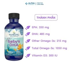 Alternative view of Thực Phẩm Bảo Vệ Sức Khỏe Nordic Naturals DHA Baby Bổ Sung DHA Cho Trẻ Sơ Sinh - 60ml
