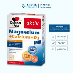 Viên Uống Magnesium+Calcium+D3 Doppelherz Aktiv Hỗ Trợ Cơ Và Xương Khỏe Mạnh - Hộp 30 Viên