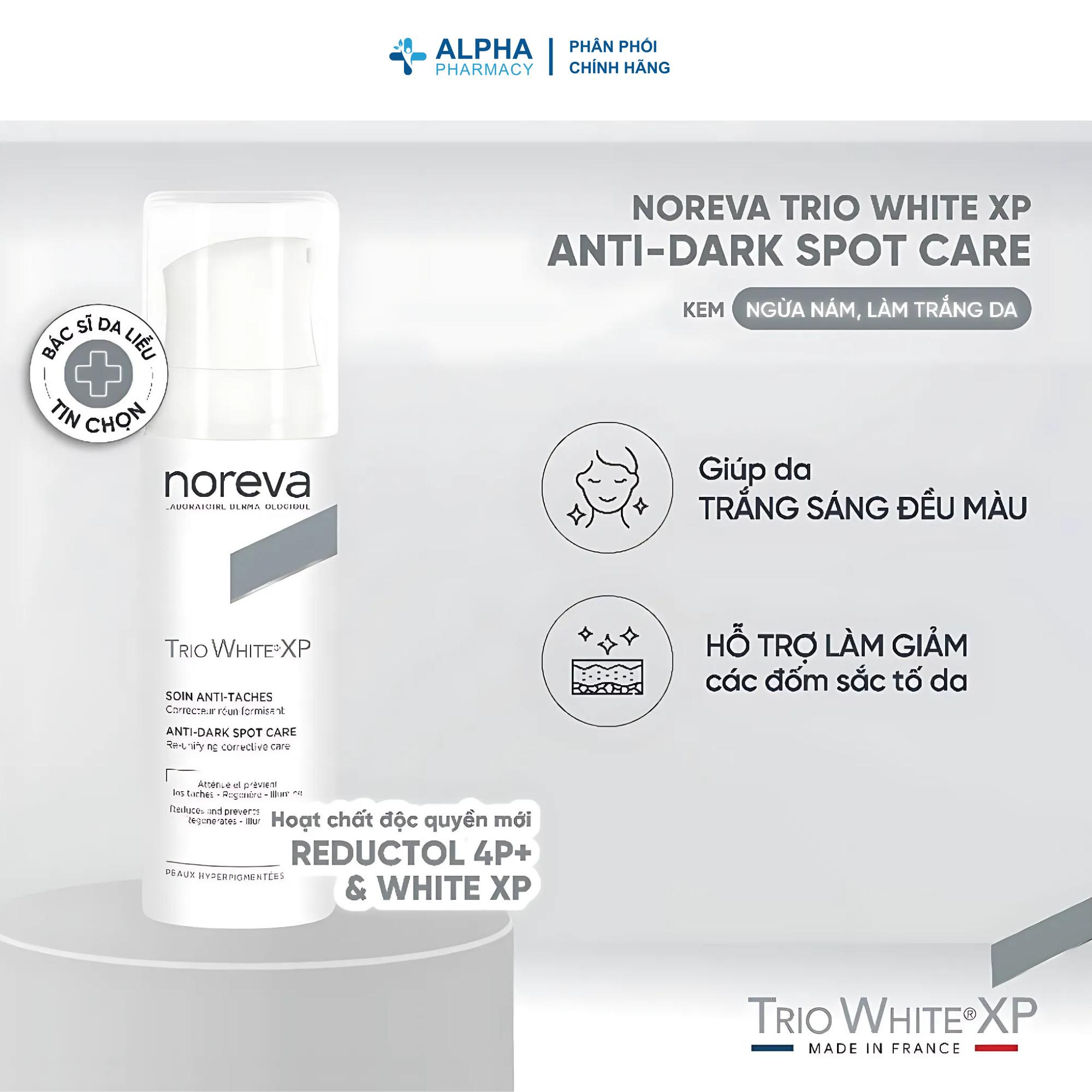 Kem Dưỡng Trắng Da & Mờ Nám Noreva Trio White XP Anti-Dark Spot – 30ml - Image 3