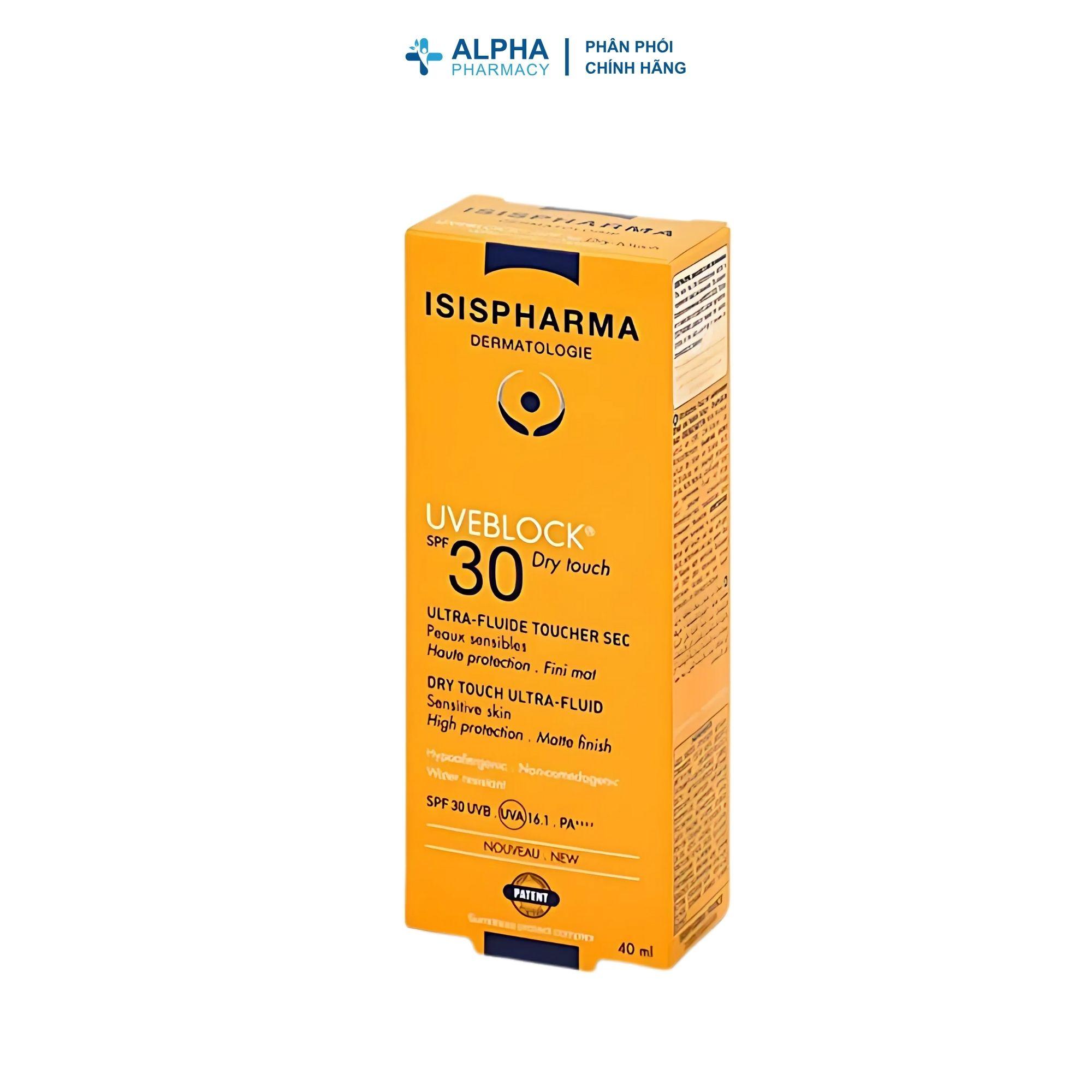 Kem Chống Nắng Isis Pharma Uveblock SPF30+ Dry Touch Cho Da Dầu, Đổ Mồ Hôi Nhiều – 40ml - Image 3