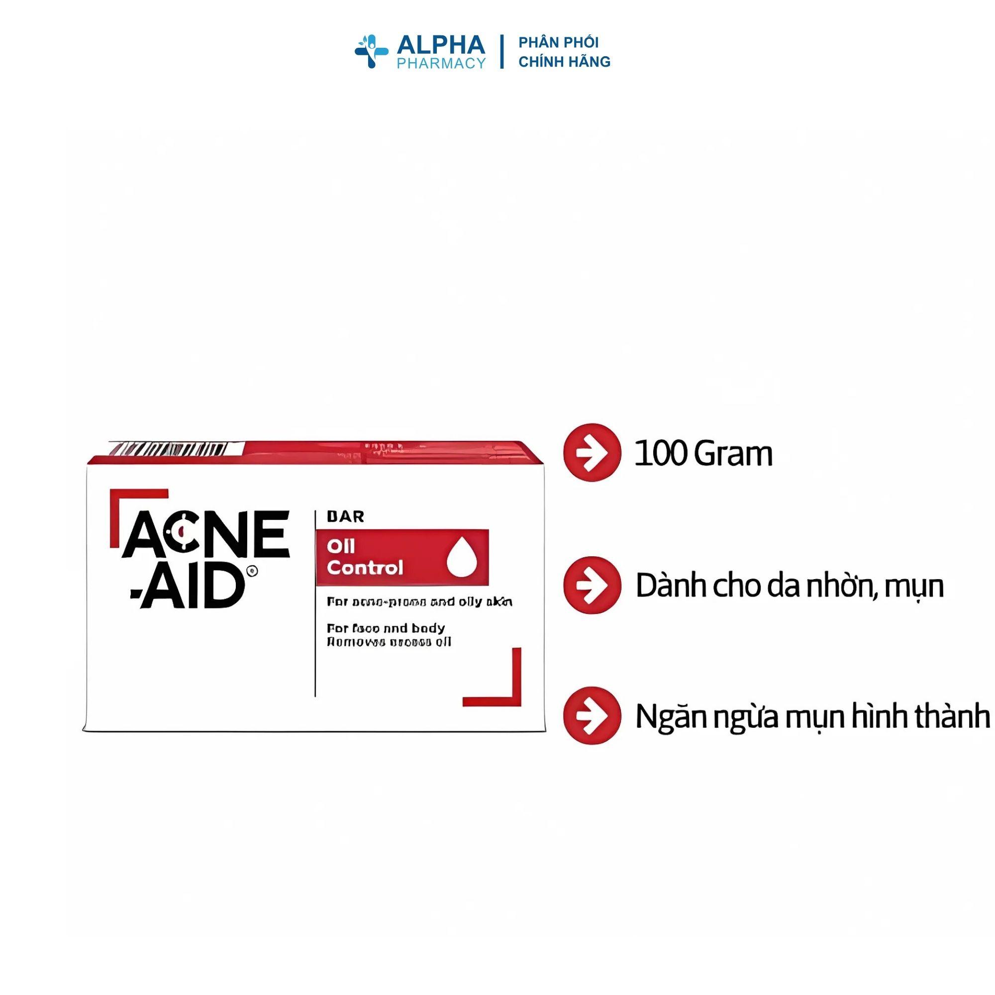 Xà Phòng Rửa Mặt Acne-Aid Soap Bar Oil Control Giúp Làm Sạch, Kiểm Soát Dầu, Ngừa Mụn – 100g - Image 3