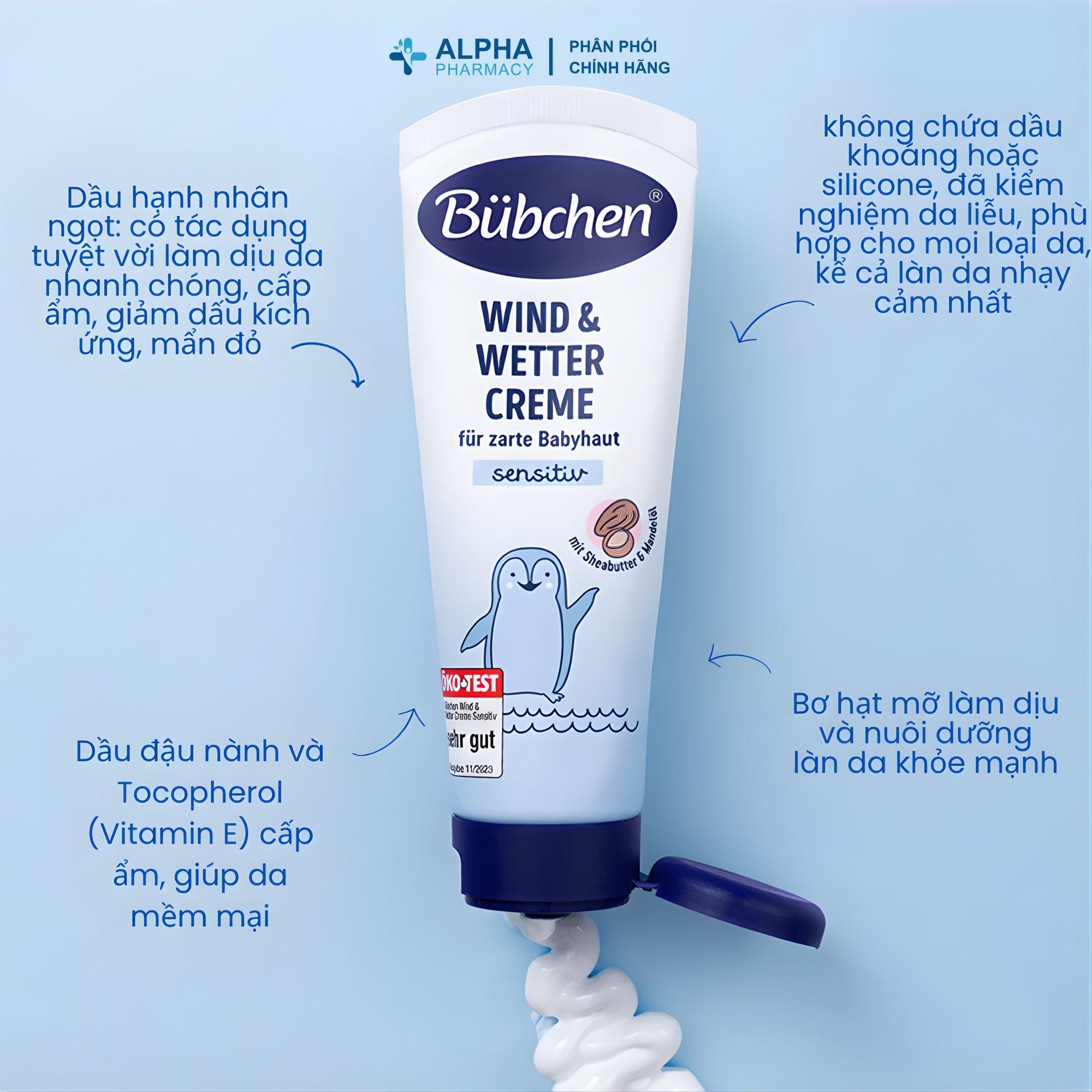Kem Dưỡng Ẩm Chống Nẻ Bảo Vệ Da Bé Bubchen Wind & Wetter Creme – 75ml - Image 4