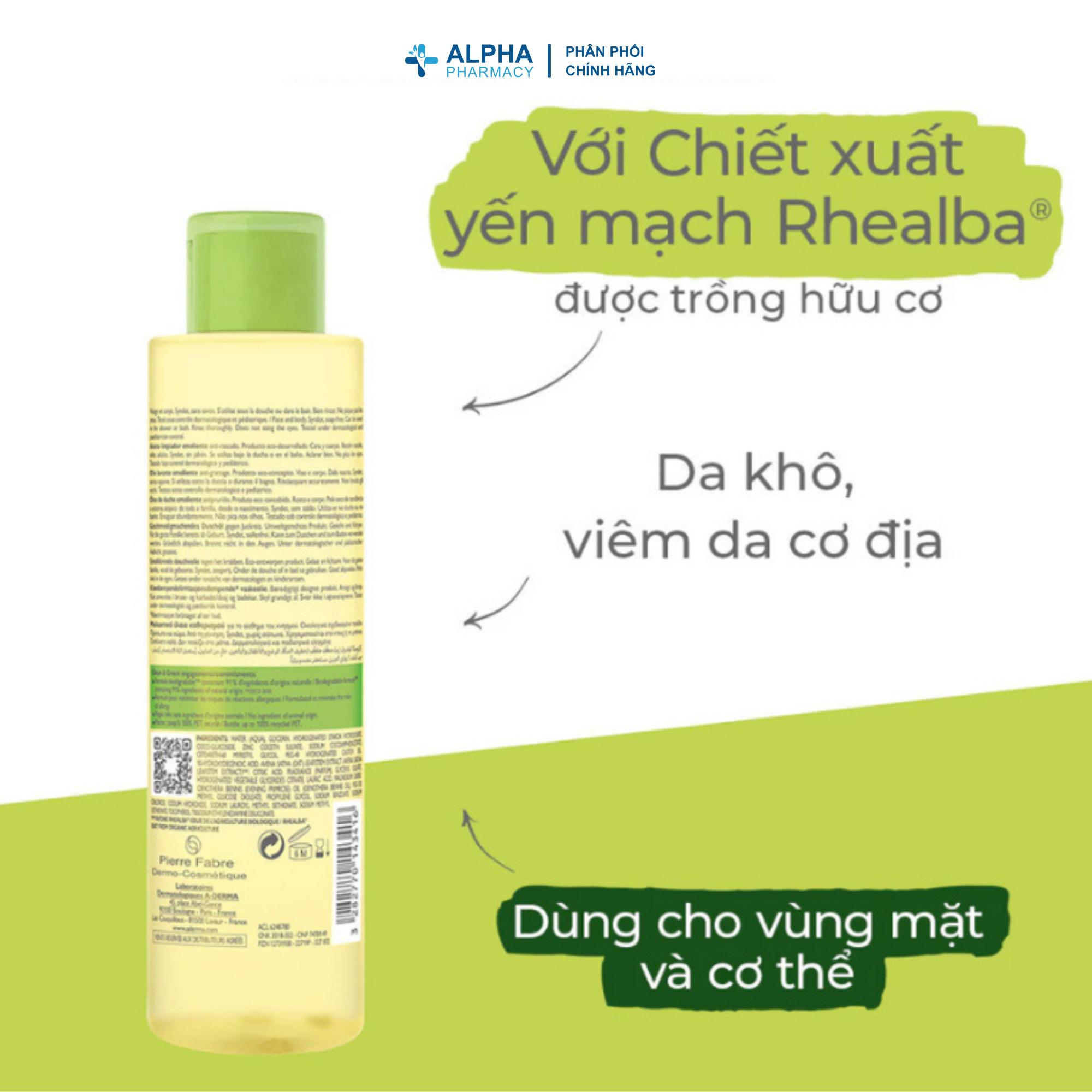 Dầu Tắm Cho Da Viêm Cơ Địa, Da Khô & Dị Ứng A-Derma Exomega Control - 200ml - Image 6