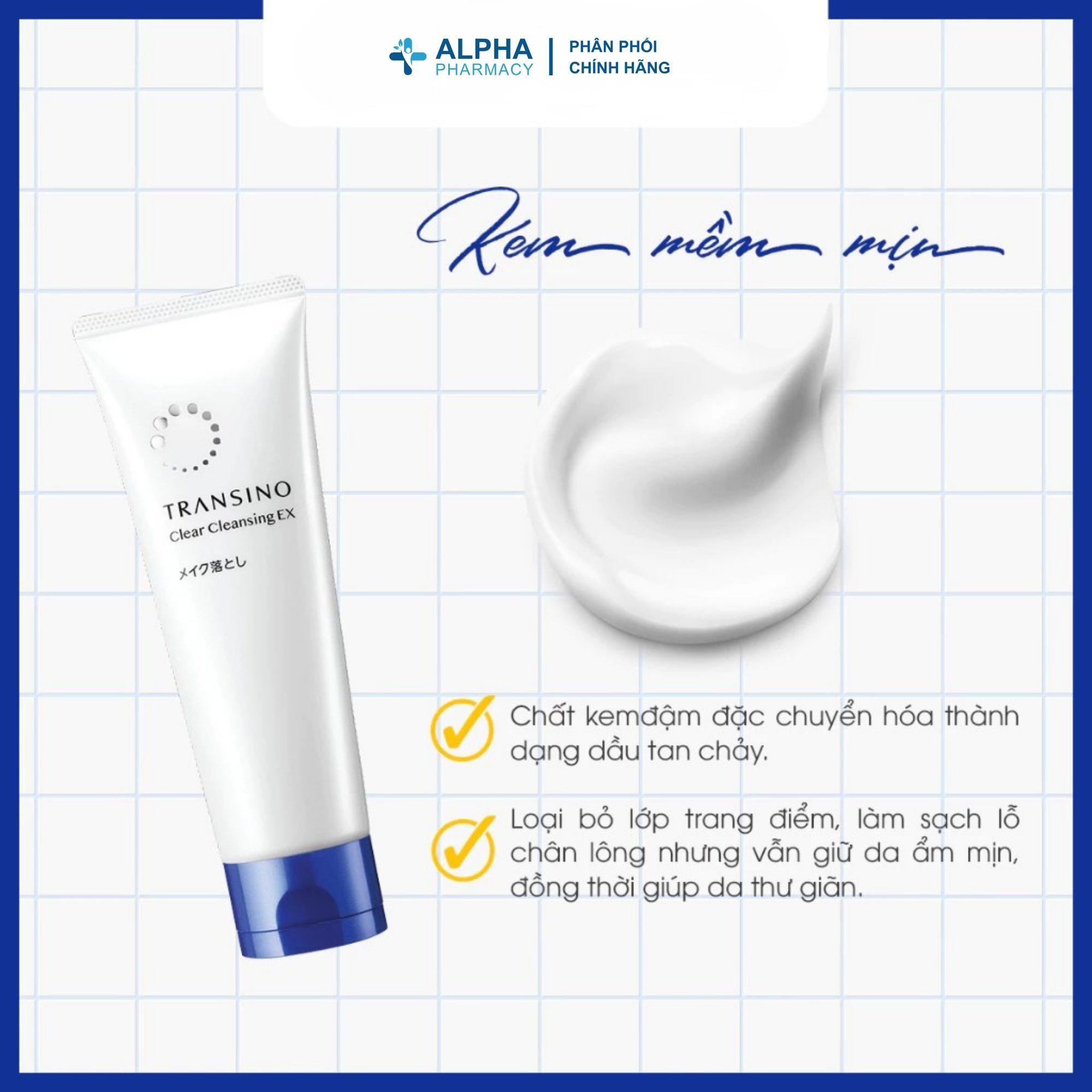 Kem Tẩy Trang Transino EX Làm Sạch Sâu, Dưỡng Trắng Da – 110g - Image 4