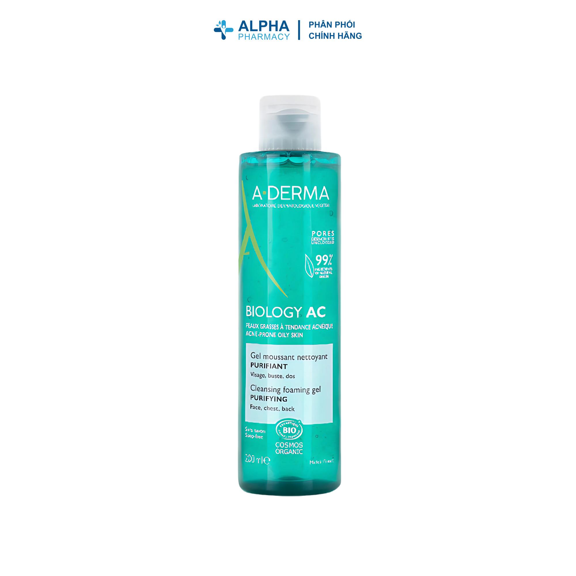 Gel Rửa Mặt Dịu Nhẹ Dành Cho Da Dầu Mụn A-Derma Biology AC Cleansing Foam Gel - 100ml/200ml - Image 8