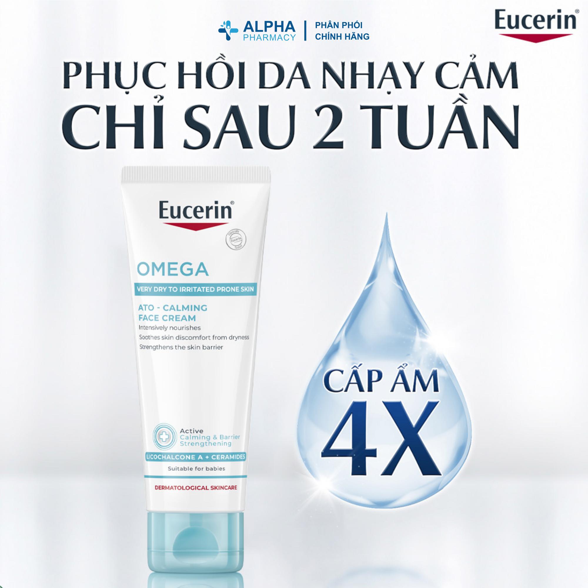 Kem Dưỡng Phục Hồi Eucerin Da Omega ATO-Calming Face Cream Làm Dịu & Nuôi Dưỡng Da Nhạy Cảm - 50ml - Image 3