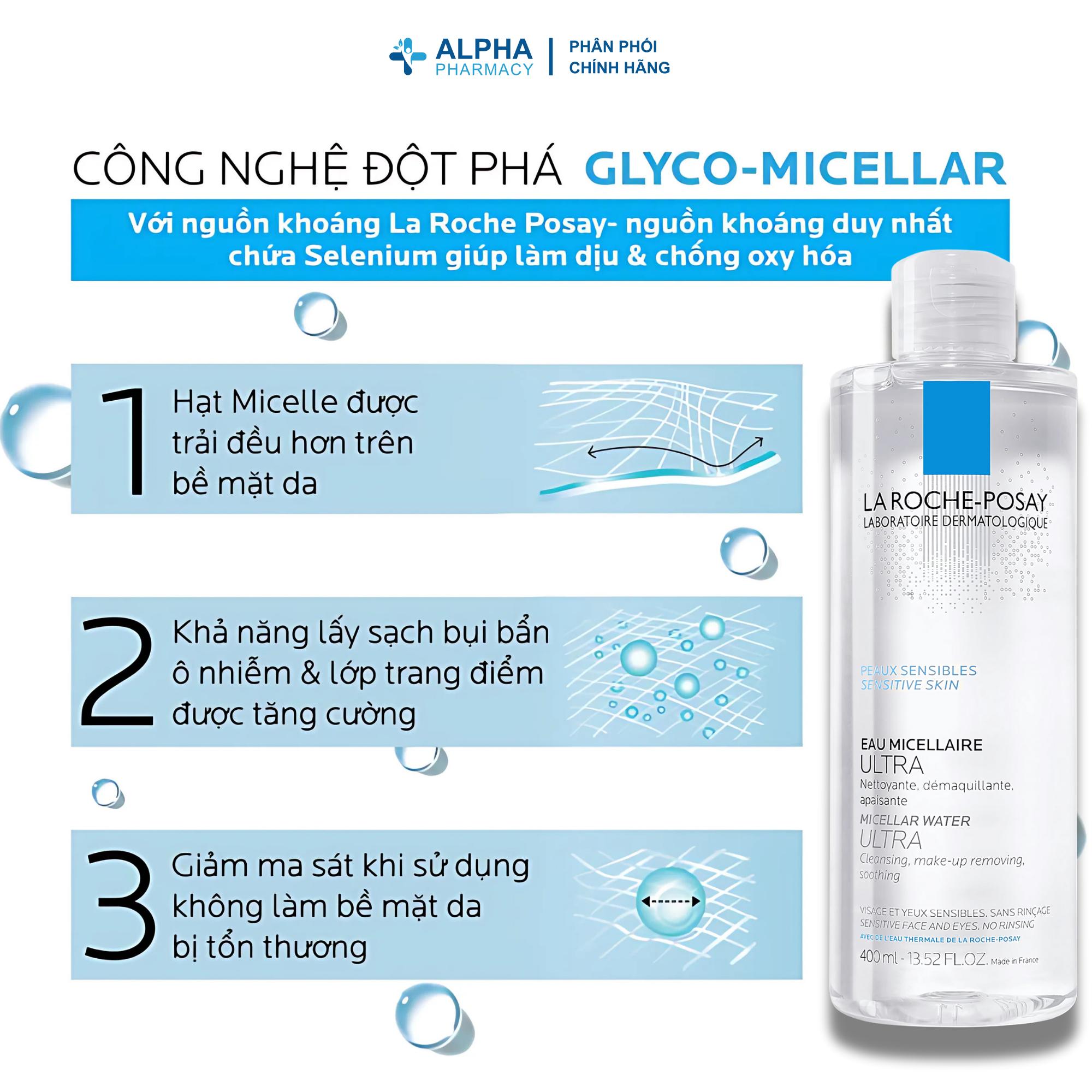 Nước Tẩy Trang La Roche-Posay Micellar Water Ultra Làm Sạch Dịu Nhẹ Cho Da Nhạy Cảm – 400ml - Image 3
