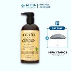 Pura D'or Original Gold Label Dầu Gội Biotin Giảm Rụng Tóc Hỗ Trợ Mọc Tóc 473ml - Mua 1 Tặng 1