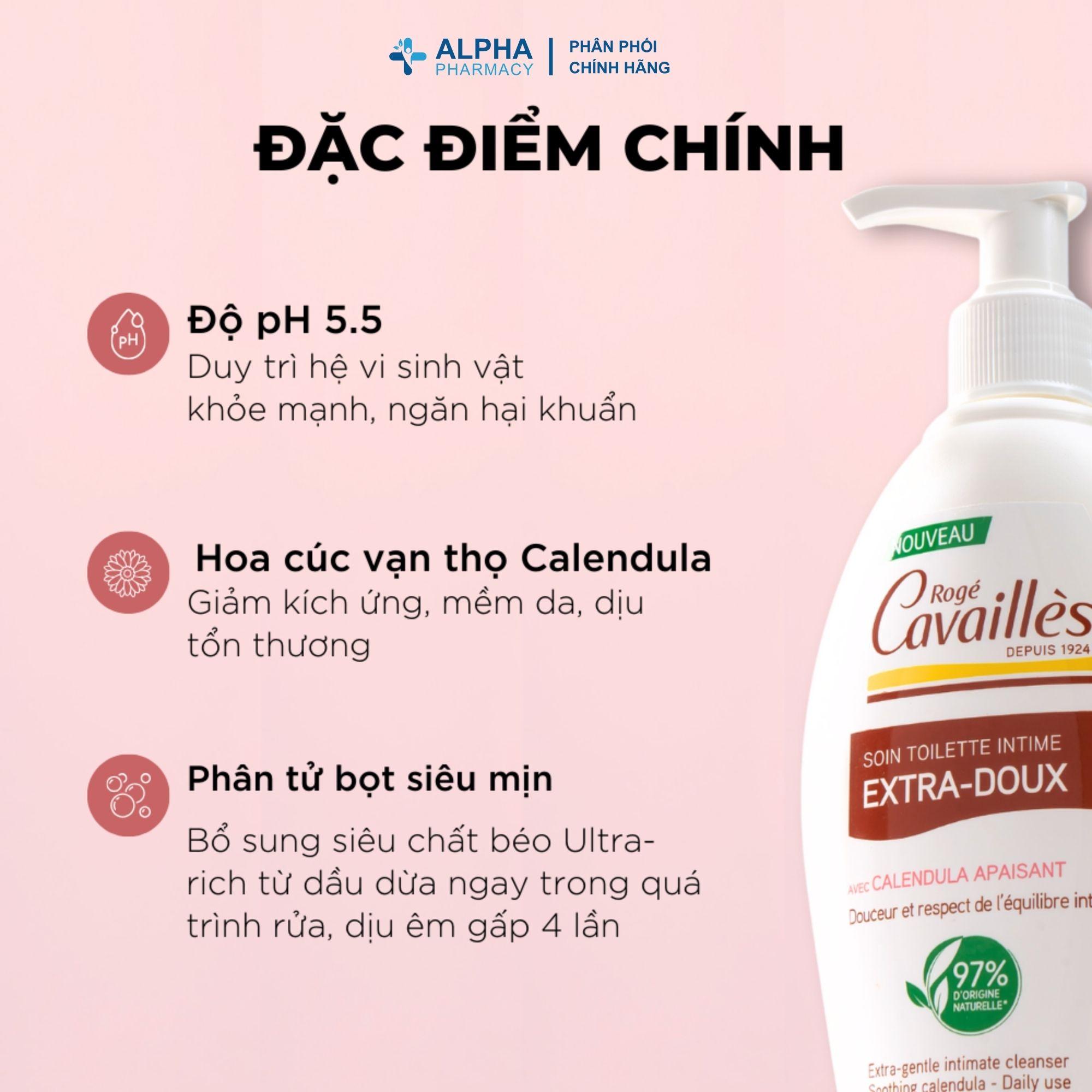 Dung Dịch Vệ Sinh Phụ Nữ Cavaillès Extra-Doux Dịu Nhẹ, Giảm Kích Ứng Cho Da Siêu Nhạy Cảm – 250ml - Image 5
